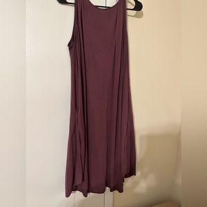 Plain tank top dress with pockets